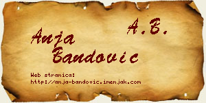 Anja Bandović vizit kartica